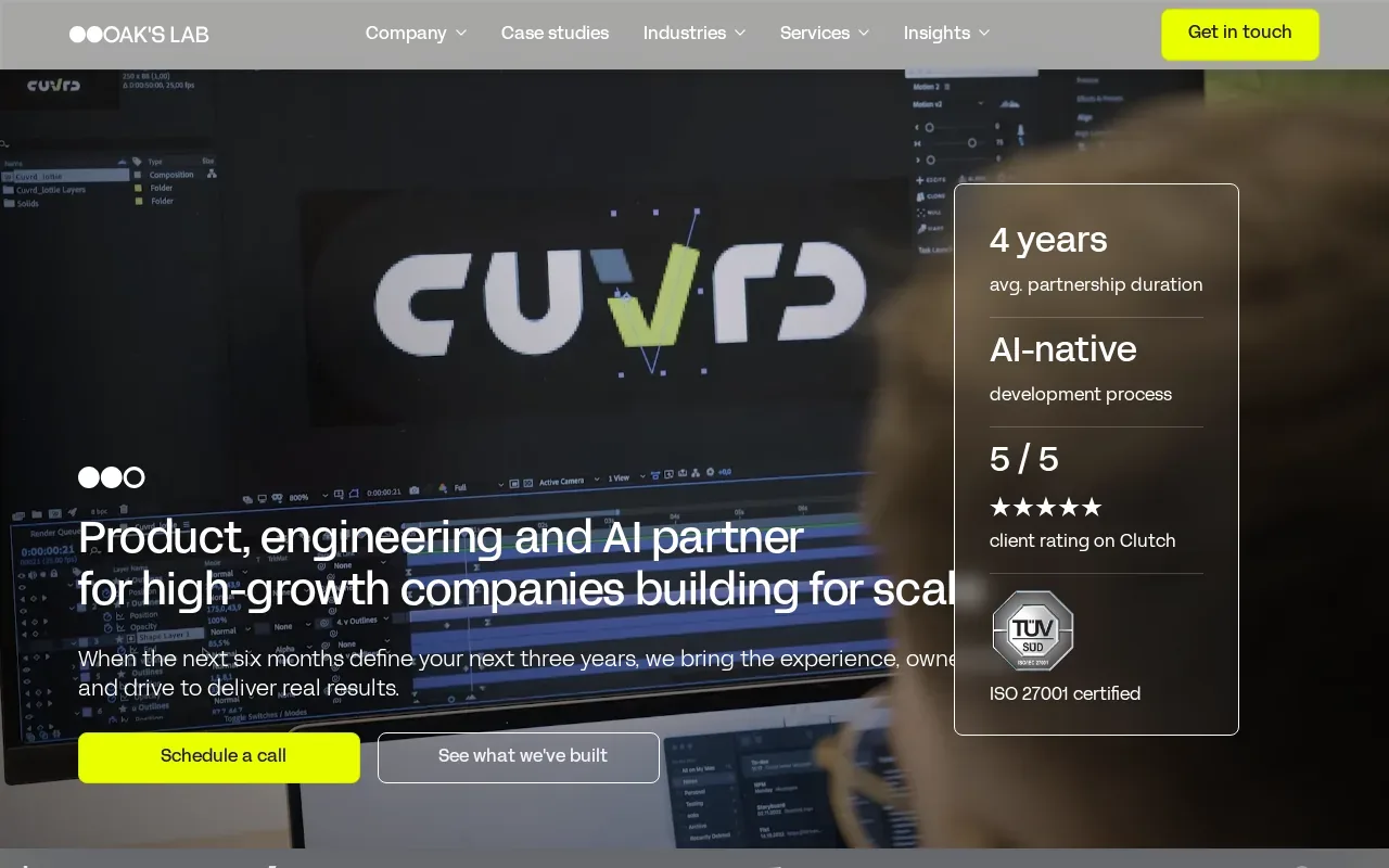 Screenshot of the OAKS LAB website