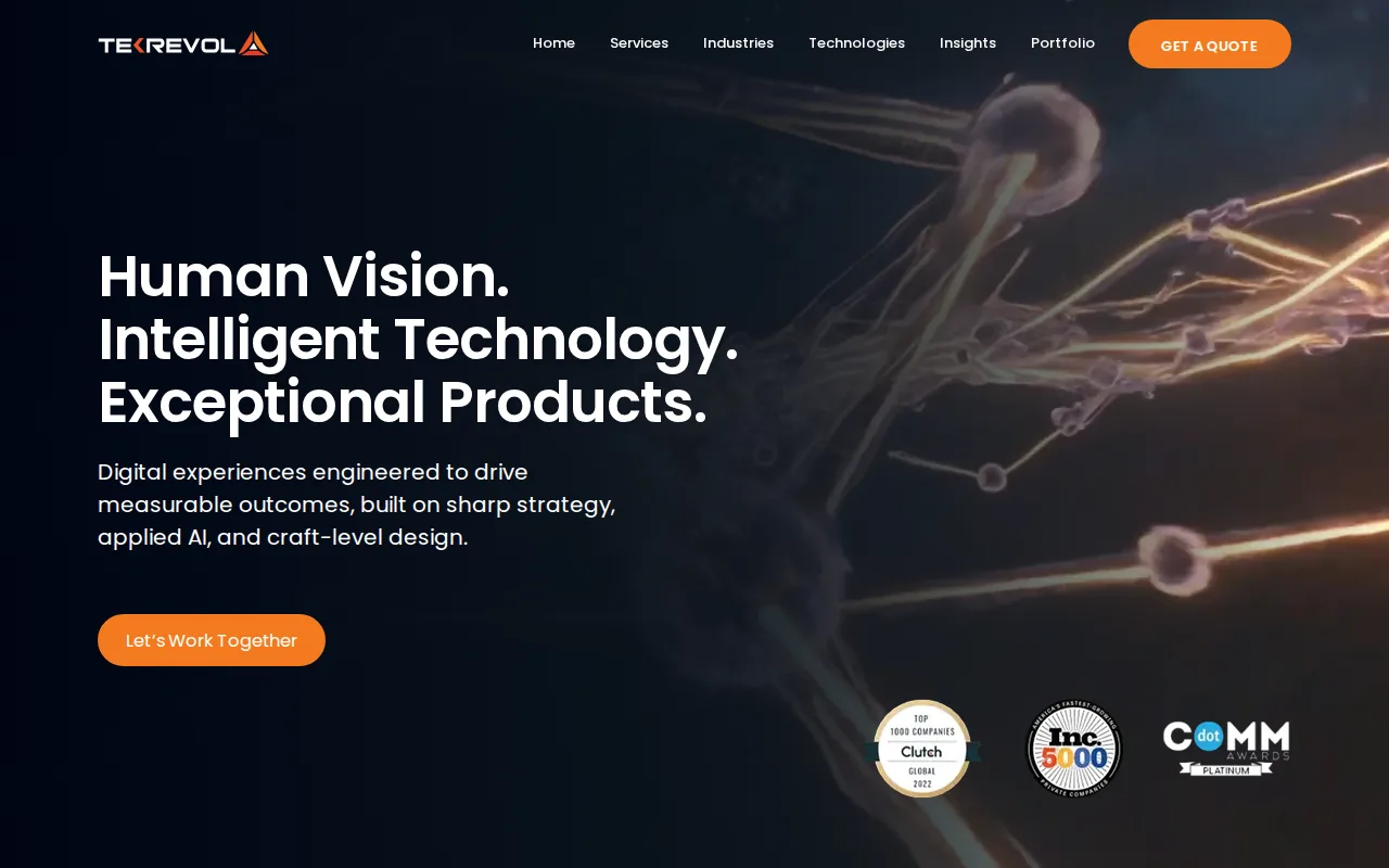 Screenshot of the TekRevol website
