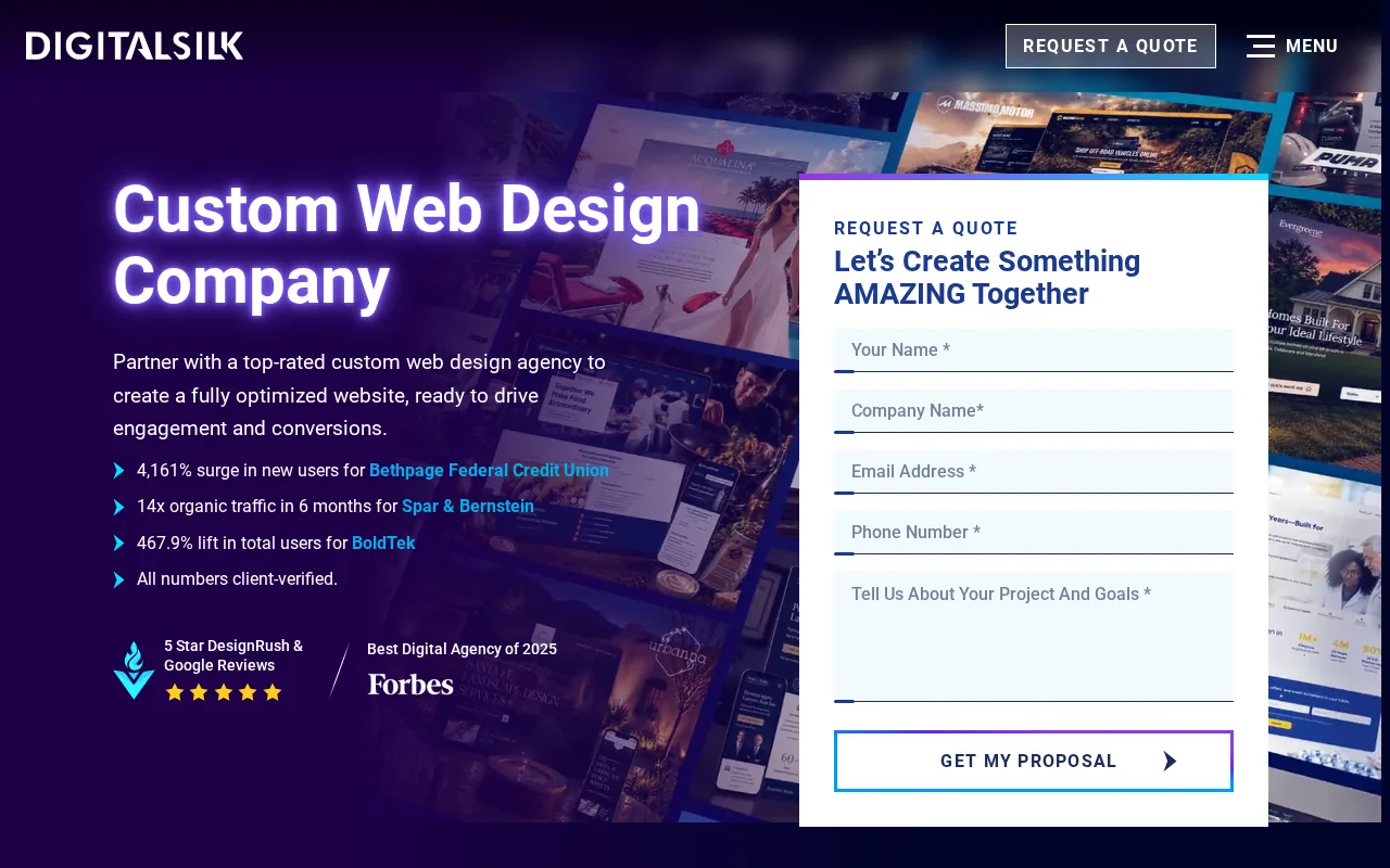 Digital Silk: visual reference for 4. Digital Silk — Custom Websites, Commerce, and Applications