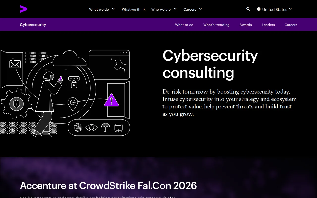 Screenshot of the Accenture website