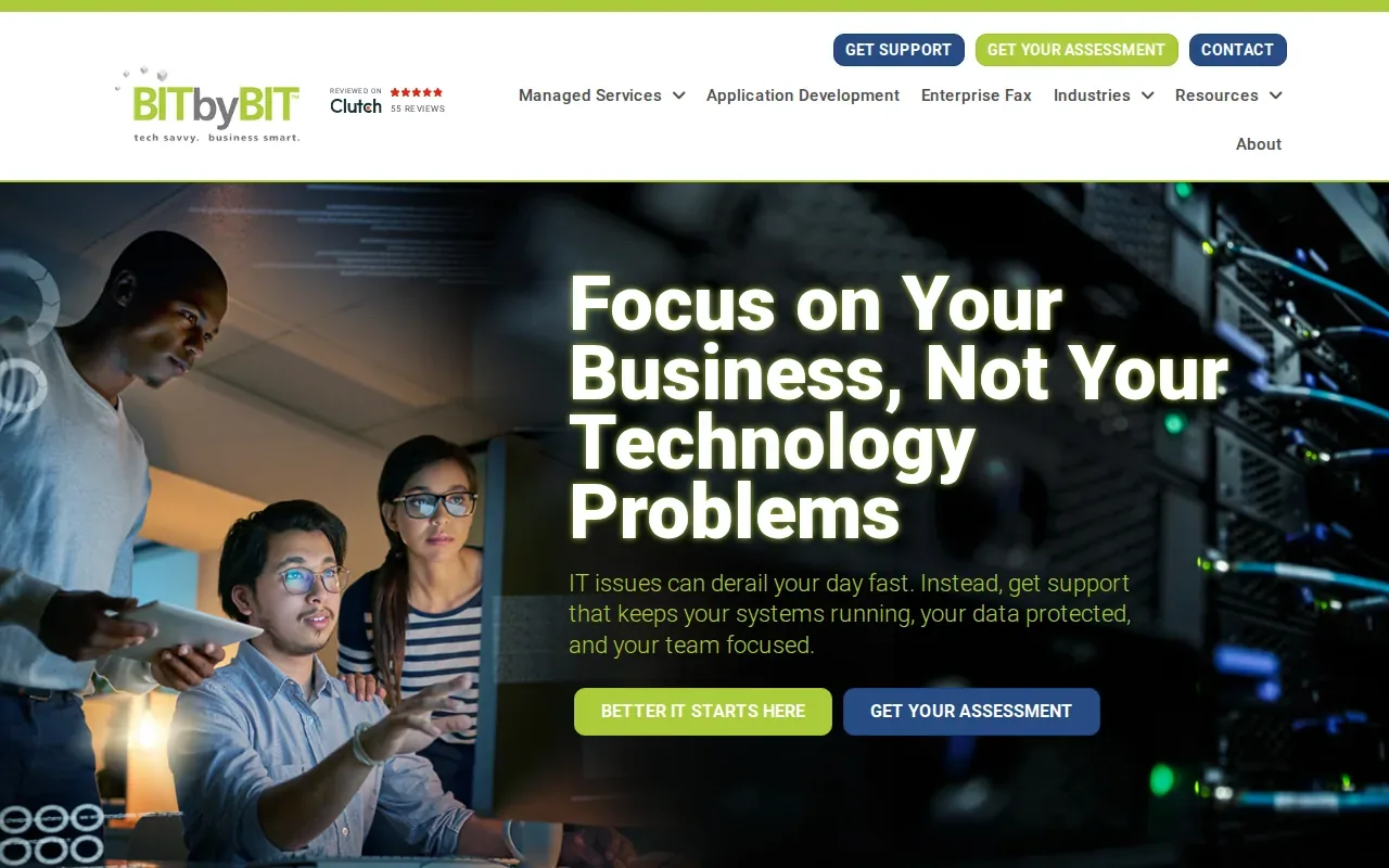 Screenshot of the Bit by Bit Computer Consultants website