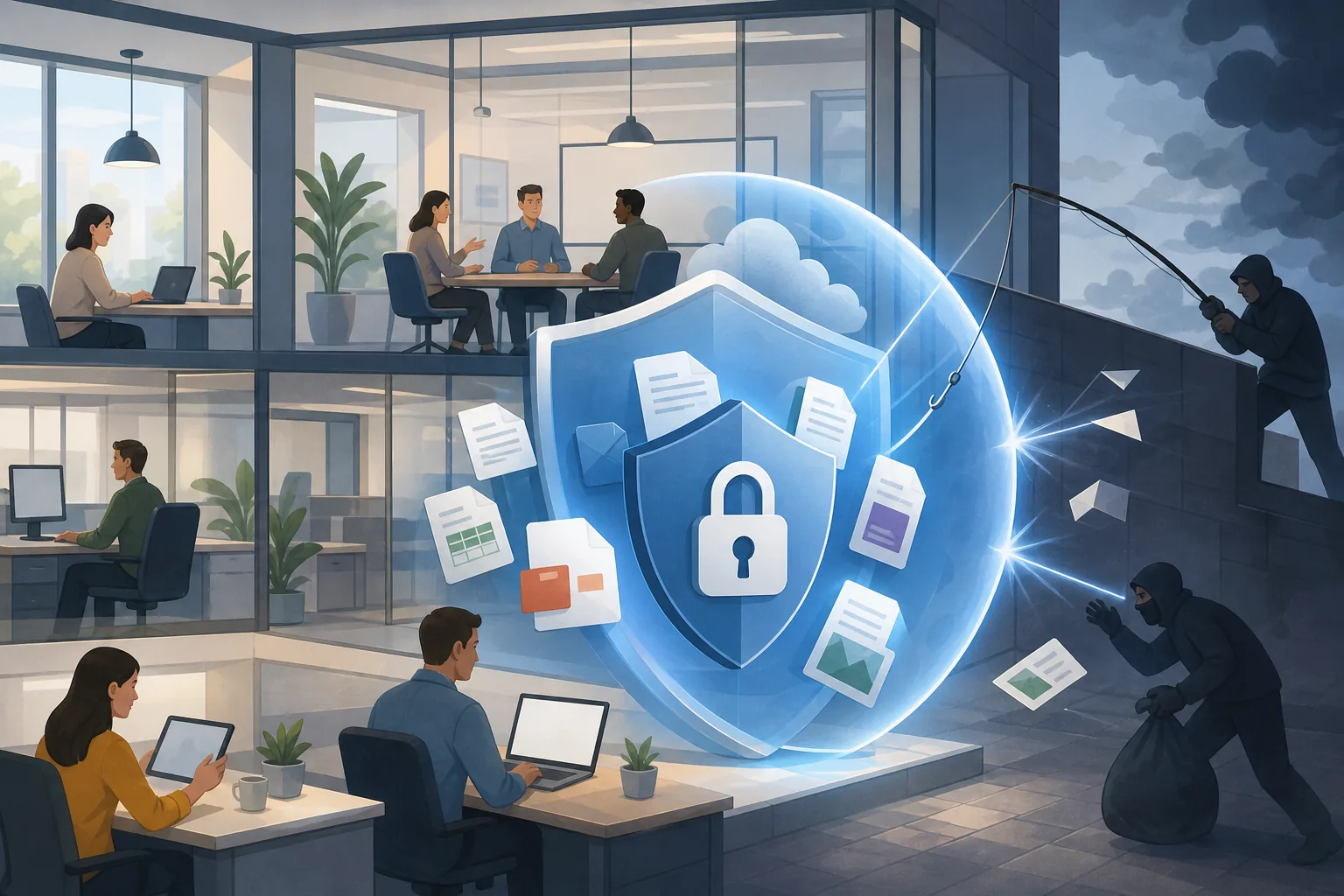 Illustration for Microsoft Purview DLP