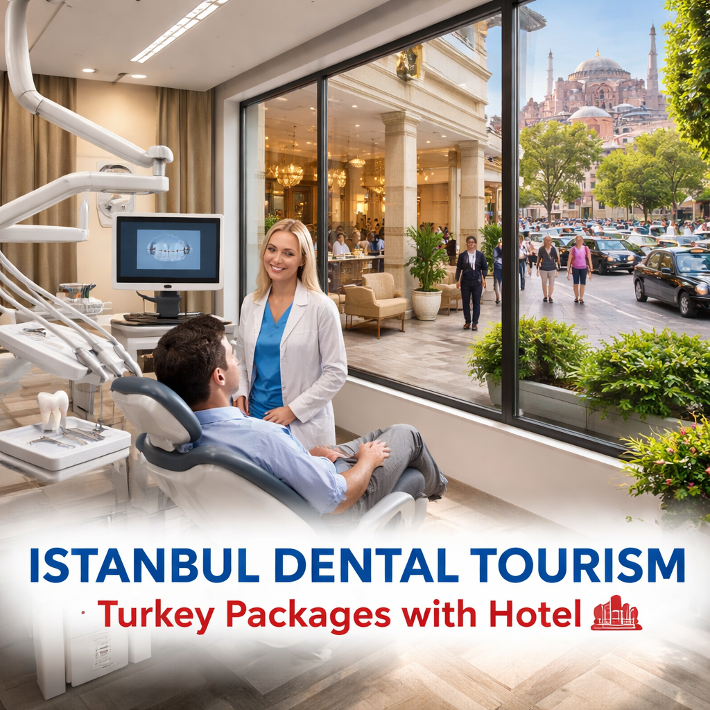 Modern dental clinic and hotel stay in Istanbul for dental tourism in Turkey