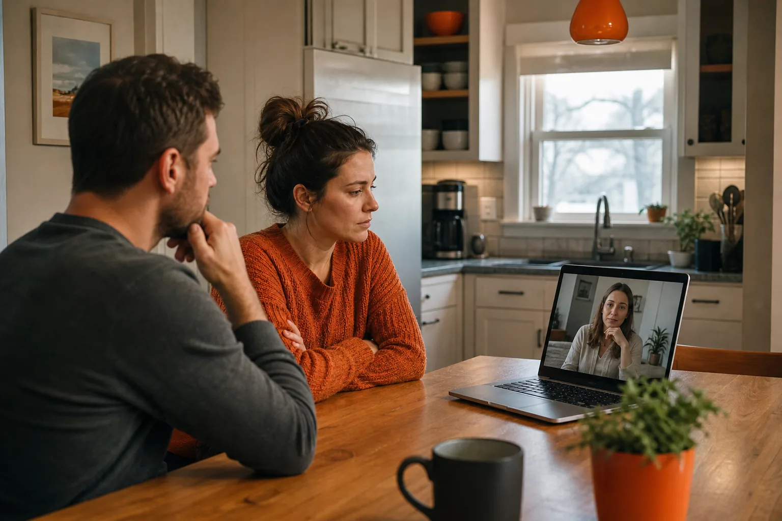 Family discussing relationship patterns as part of depression therapy in Cincinnati.