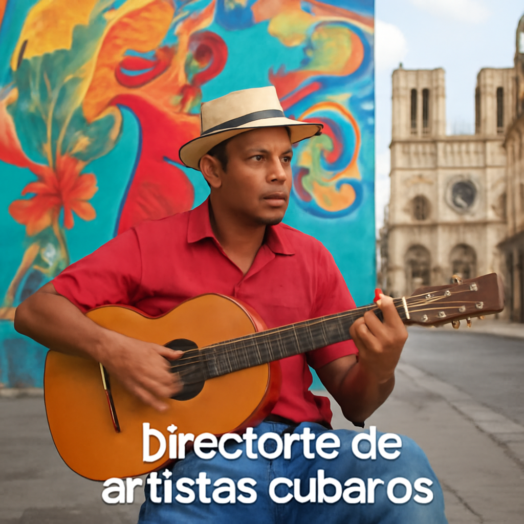 A Cuban musician practicing in front of a colorful mural, reflecting the vibrancy of the son. Alt: Cuban musician practicing son music