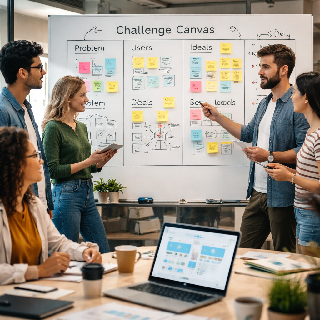 Design sprint process - defining challenge and setting goals