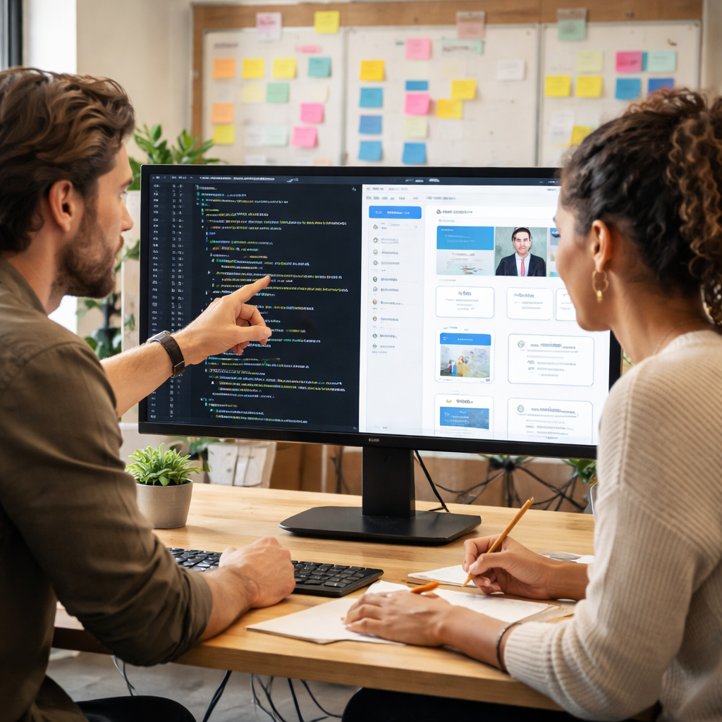 Collaboration on a high-fidelity prototype in a modern software team