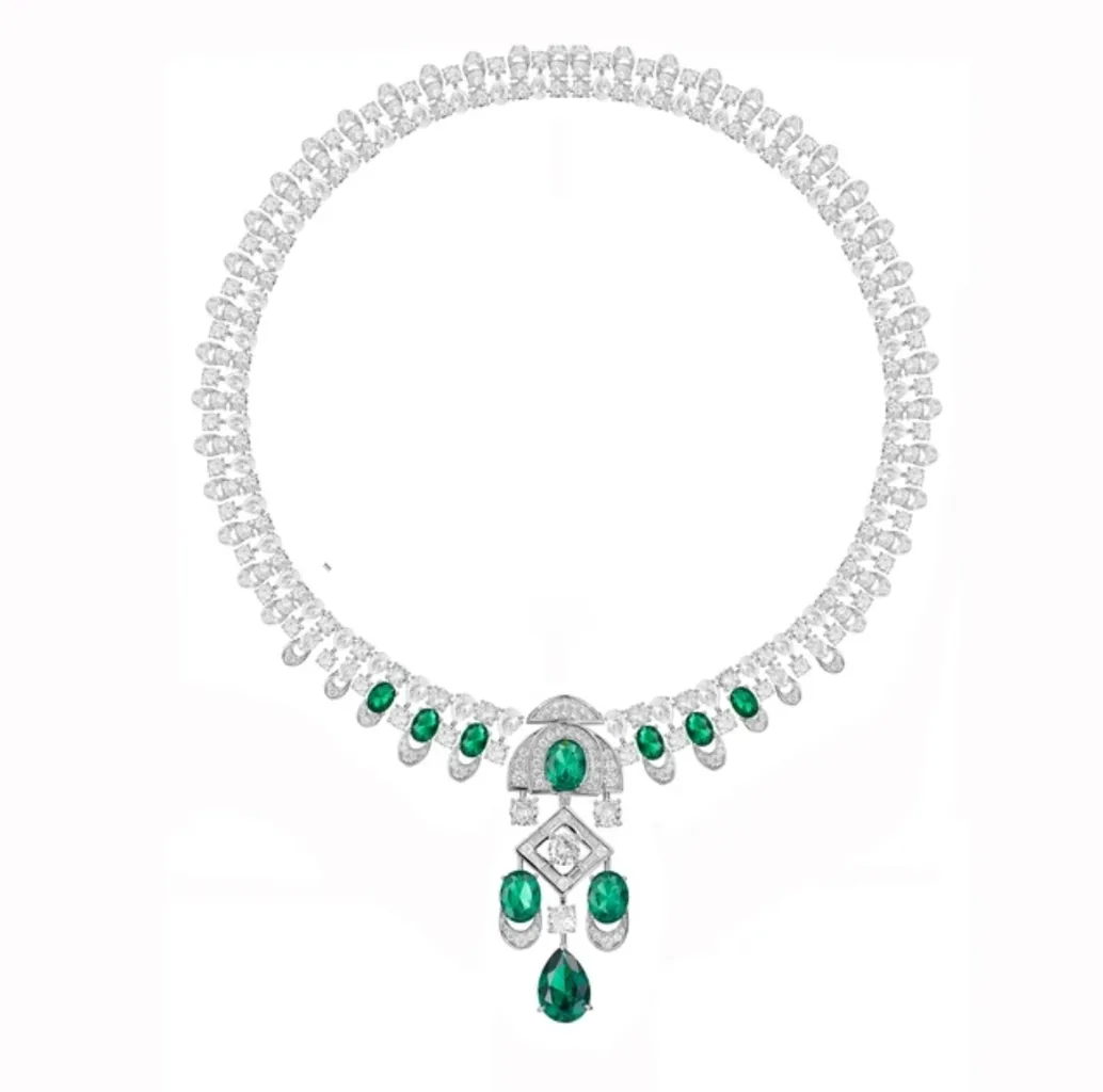 Luxury two rows Cubic Zirconia Necklace Zirconite 840N110: visual reference for 5. Luxury two rows Cubic Zirconia Necklace Zirconite 840N110
