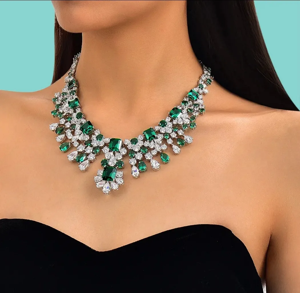 Couture Statement Luxury Necklace Zirconite 842N100: visual reference for 8. Couture Statement Luxury Necklace Zirconite 842N100