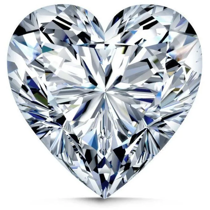 Product photo of Heart Diamond Veneer Cubic Zirconia Loose Stone. HEART