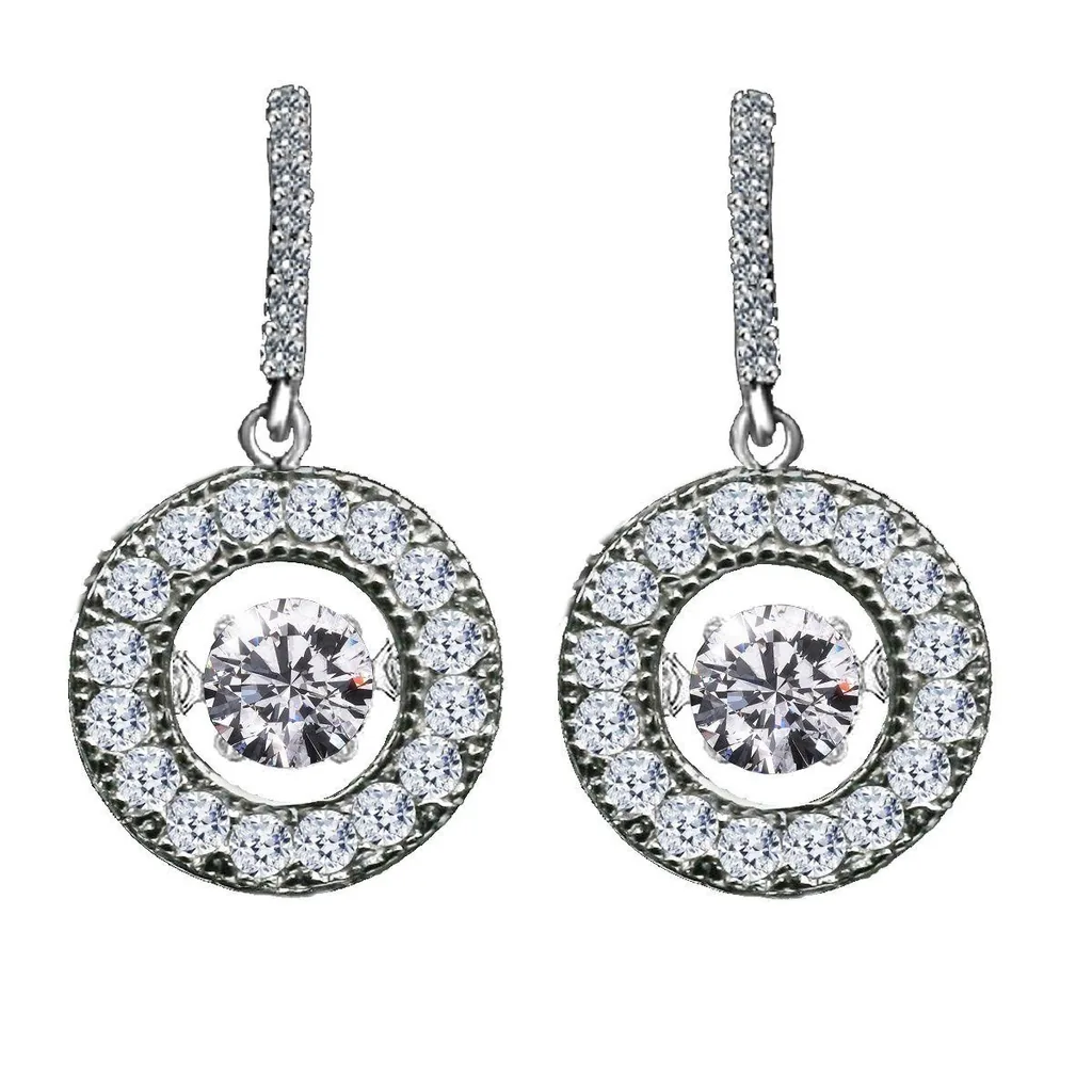 Dancing Diamond Veneer Cubic Zirconia Earrings: visual reference for 9. Dancing Diamond Veneer Cubic Zirconia Earrings | Diamond Veneer. 635E217