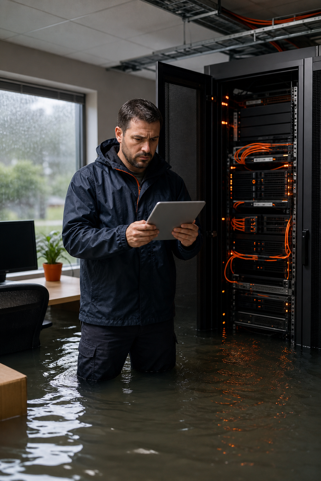 A photorealistic image related to disaster-recovery-as-a-service-for-small-business. Alt: disaster-recovery-as-a-service-for-small-business