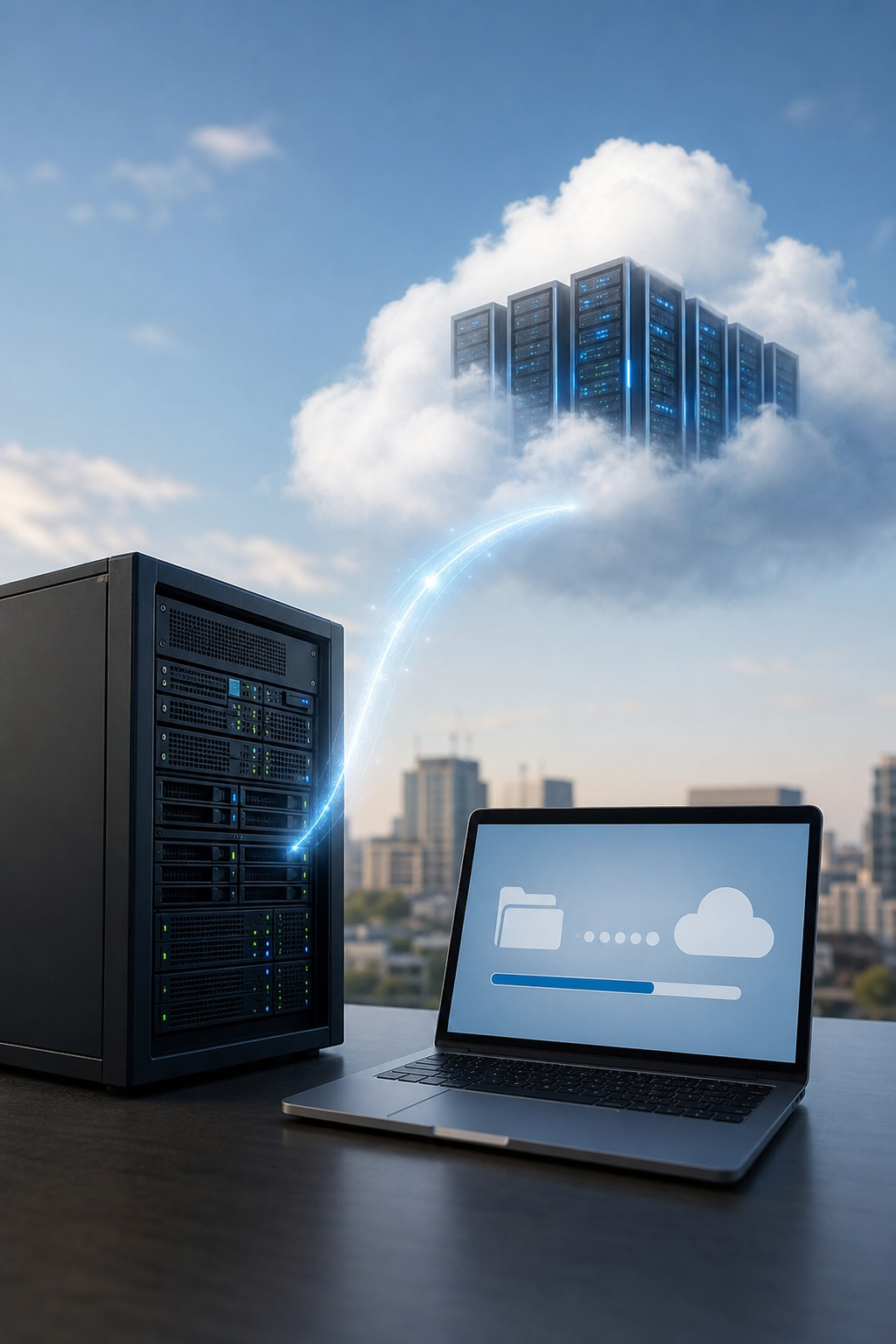 Hybrid cloud disaster recovery setup replicating from on-premises to cloud.