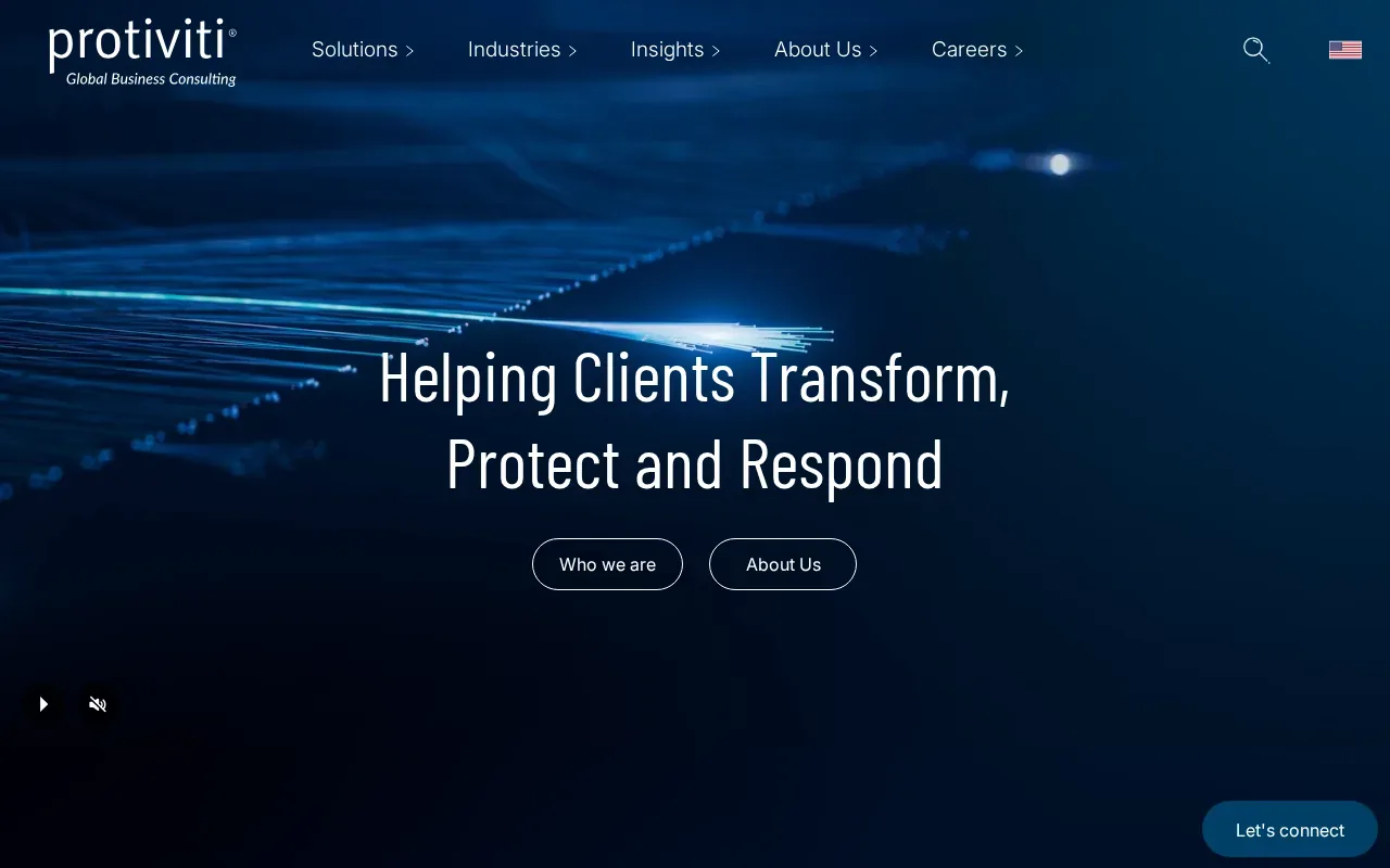 Screenshot of the Protiviti website
