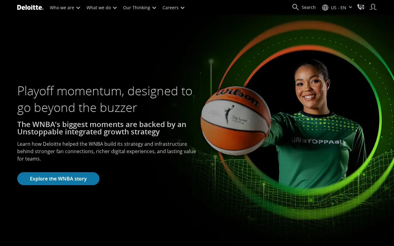 Screenshot of the Deloitte website
