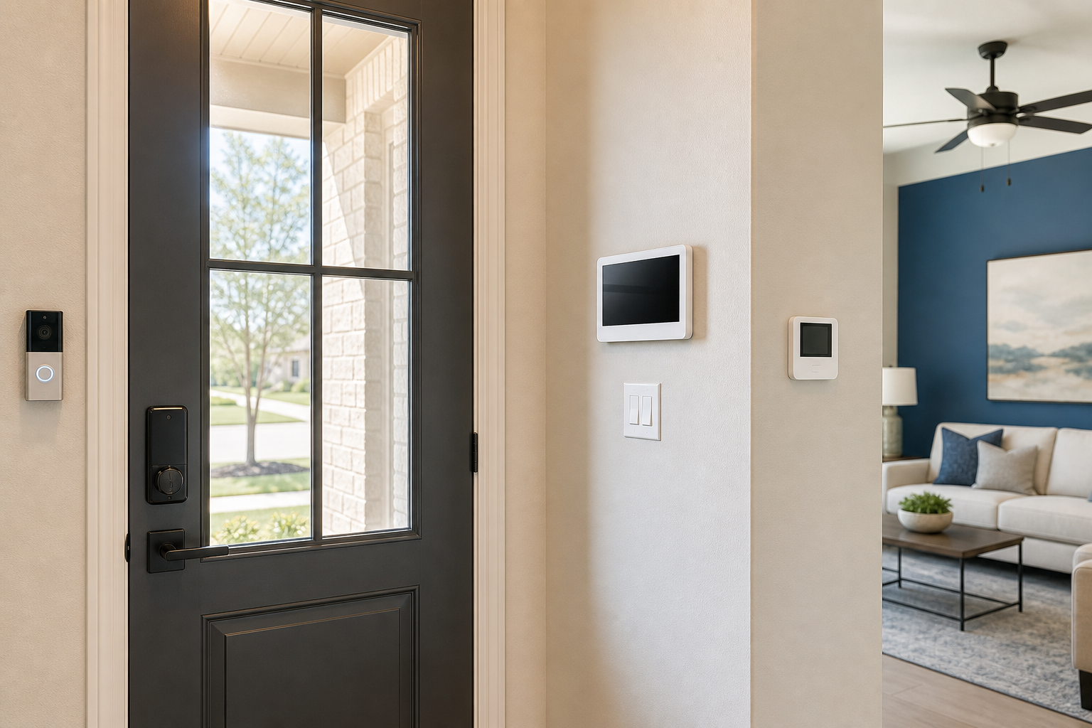 D.R. Horton smart home package devices in a new construction home