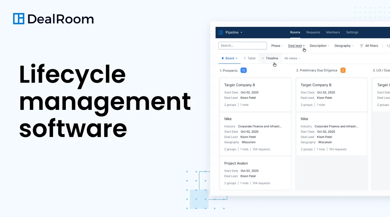DealRoom agile deal management and virtual data room