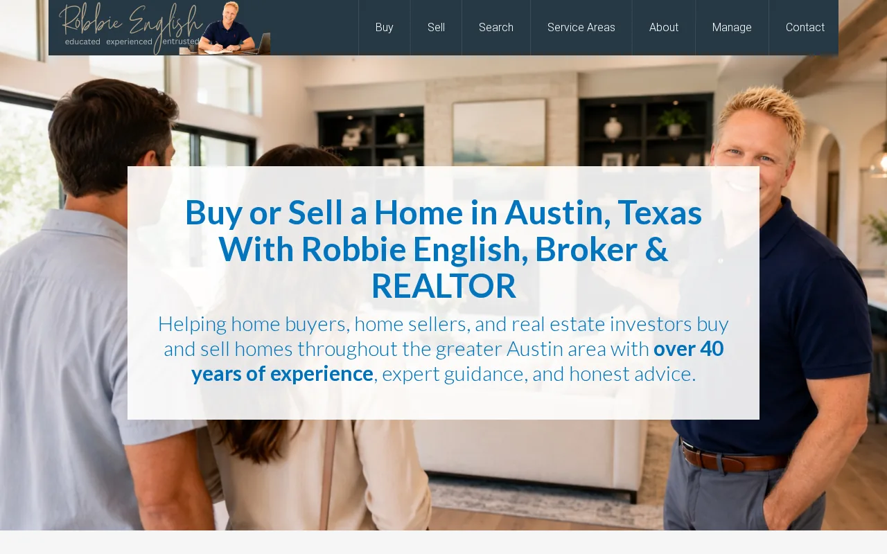 Robbie English: visual reference for 1. Robbie English, REALTOR, Broker