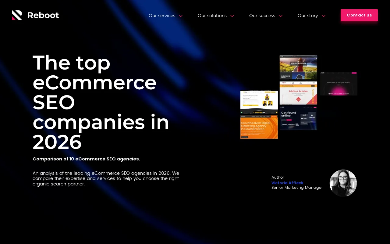 Screenshot of the Reboot Online website