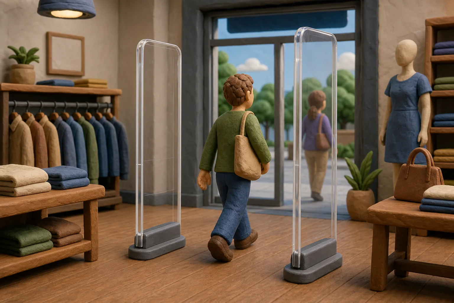 Illustration for Sensormatic 2.0m Acrylic RF Pedestal