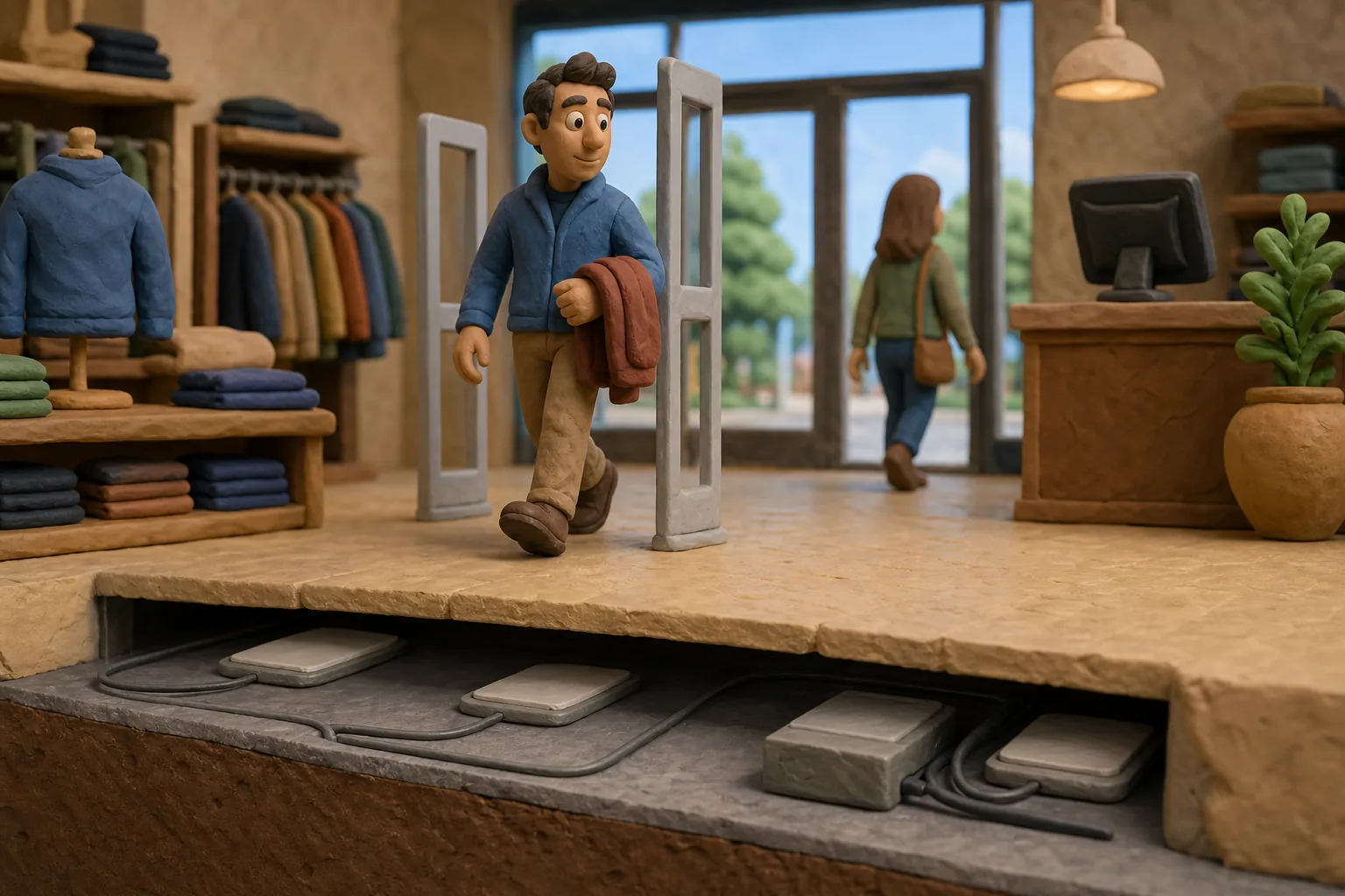 Illustration for Sensormatic Synergy 8.6m Concealed Floor System