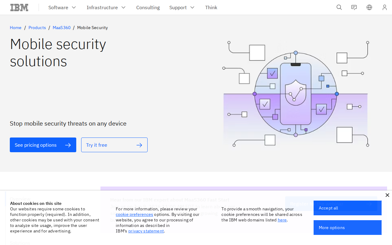 IBM MaaS360 homepage screenshot
