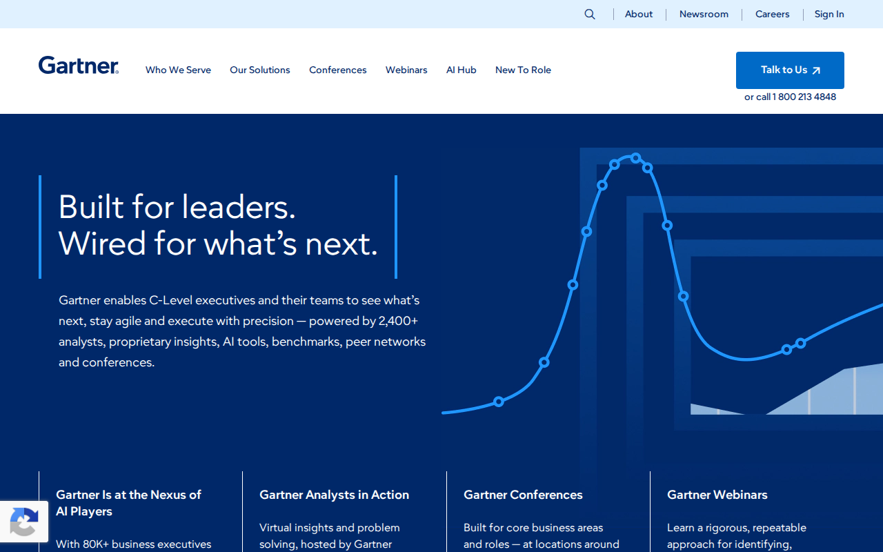 Gartner homepage screenshot