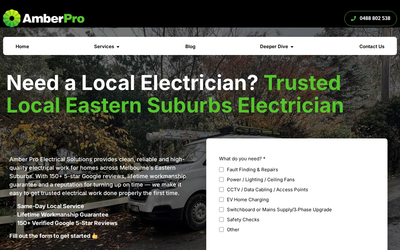 Amber Pro Electrical Solutions: visual reference for 1. Amber Pro Electrical Solutions — Our Top Pick for EV Charger Installation in Doncaster
