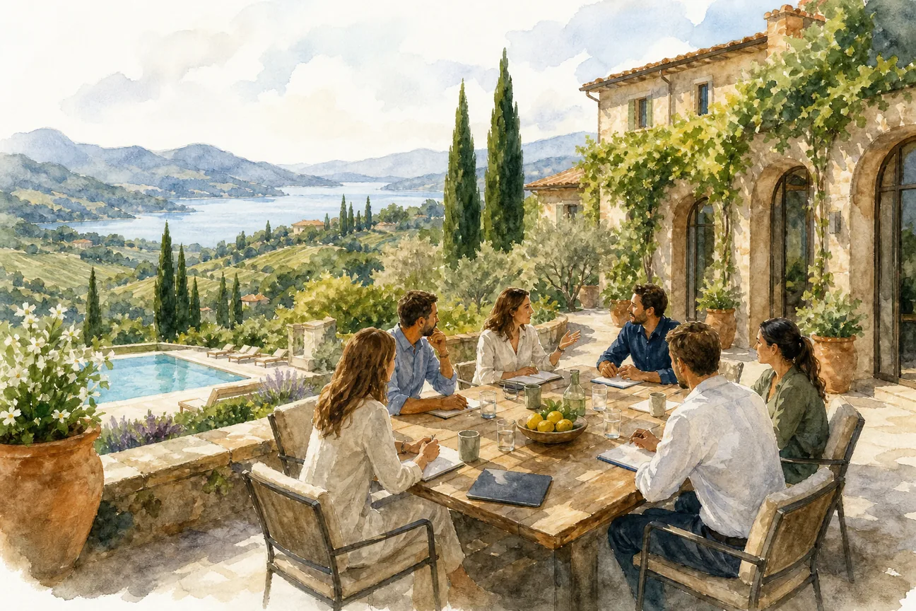 Executive offsite villas in Italy: what to confirm