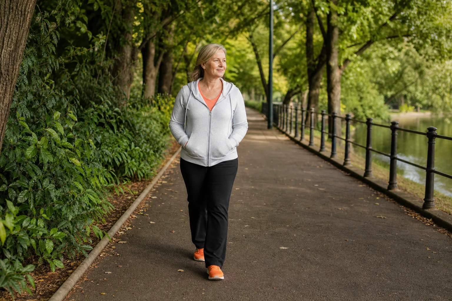 Low-impact walking as a manageable activity for hip pain.