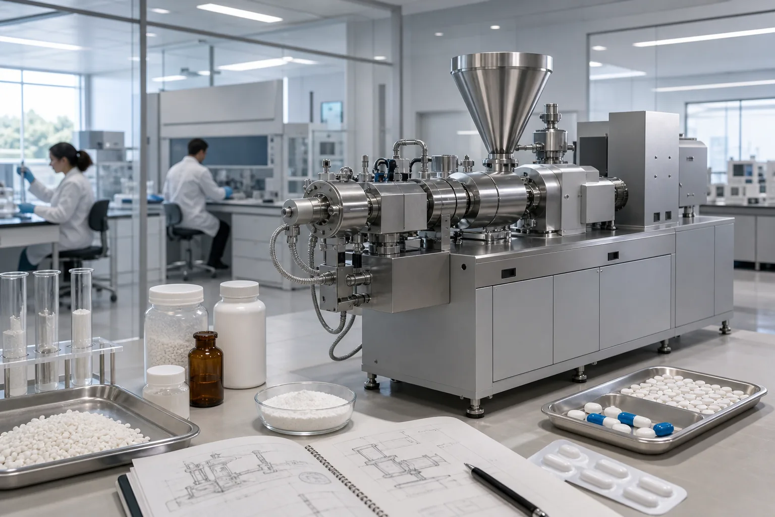 Leistritz ZSE 18 MAXX: visual reference for 5. Leistritz ZSE 18 MAXX , Pilot‑scale twin‑screw for pharma & R&D