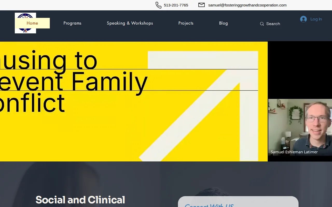 Screenshot of the Fostering Growth and Cooperation website