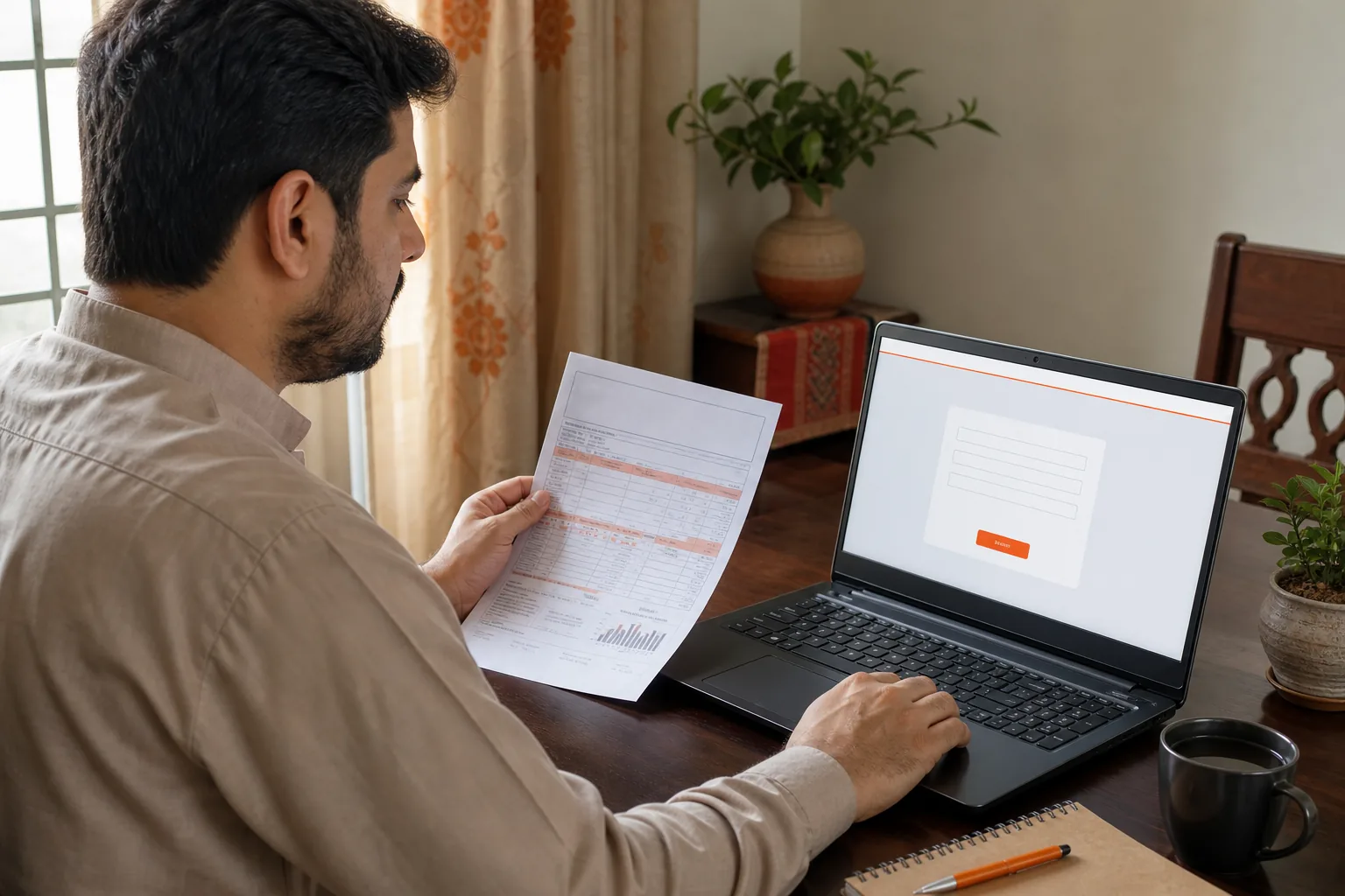Checking a FESCO electricity bill online in Pakistan.