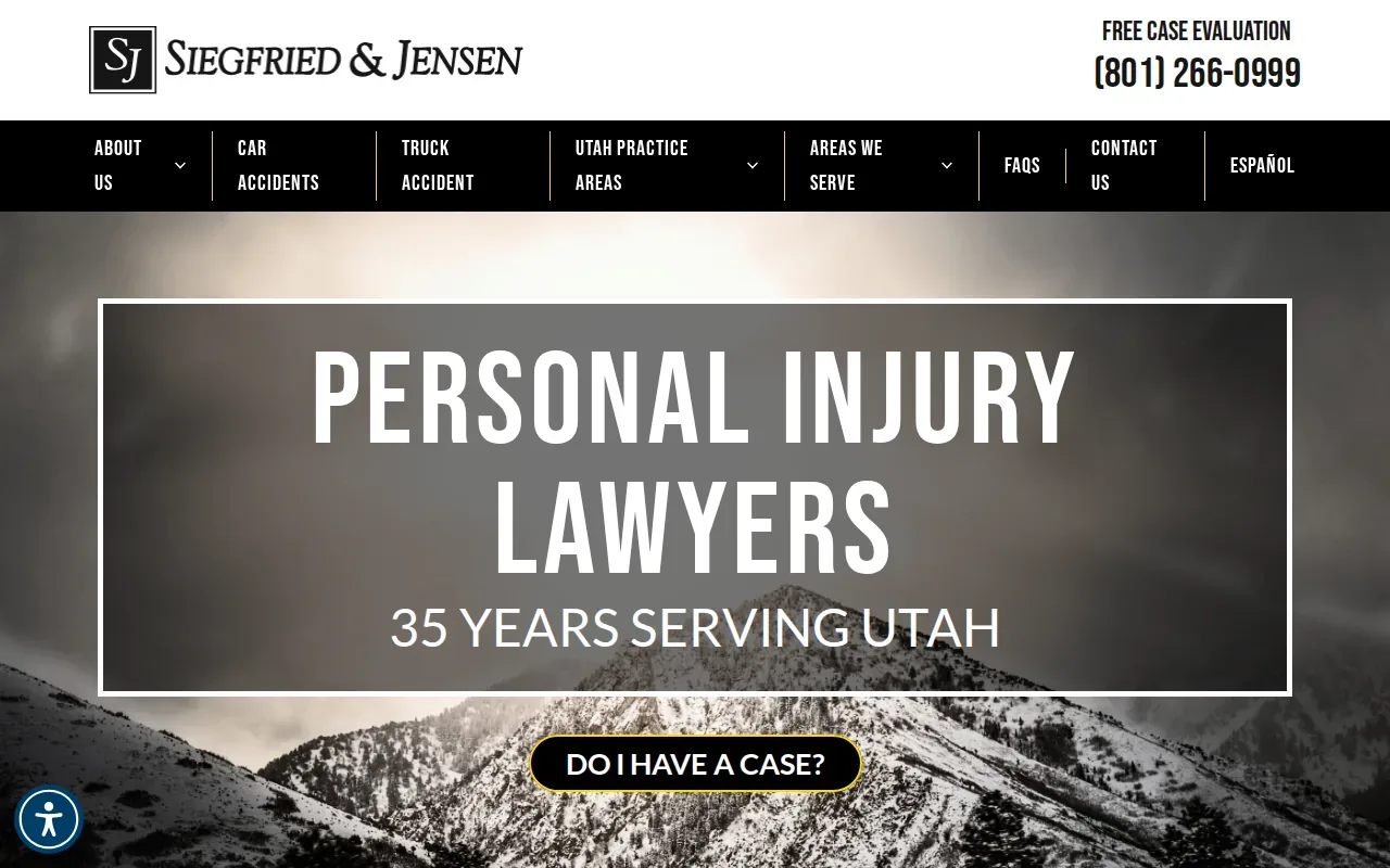 Screenshot of the Siegfried & Jensen website