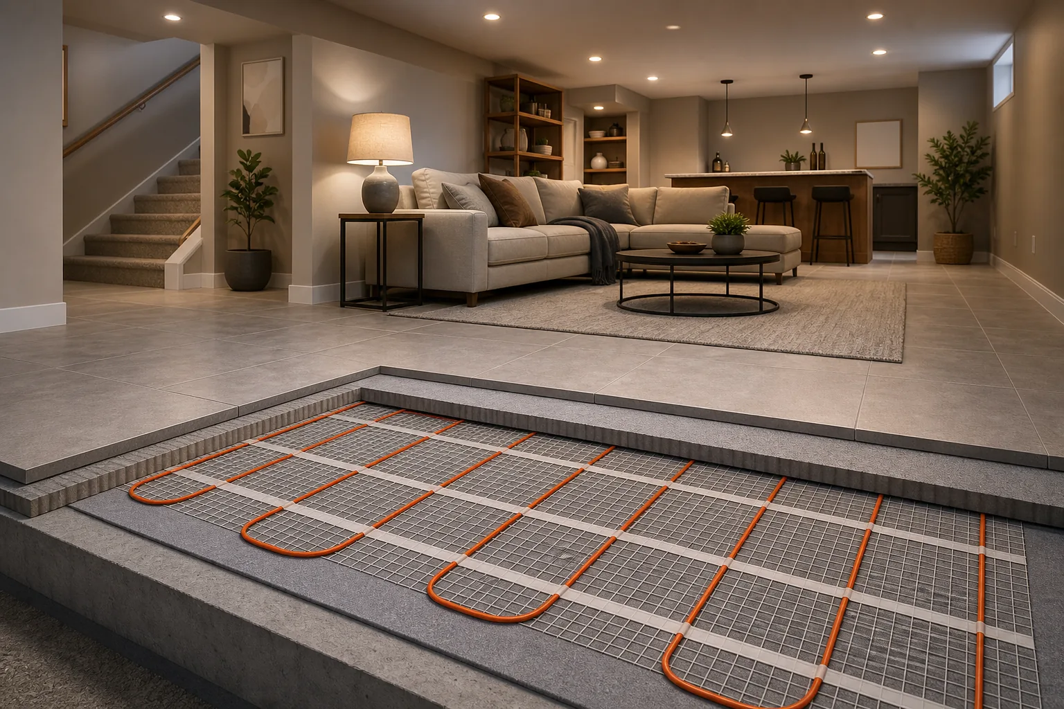 Illustration for Electric Heating Mats: Warm floors with a low-profile installation