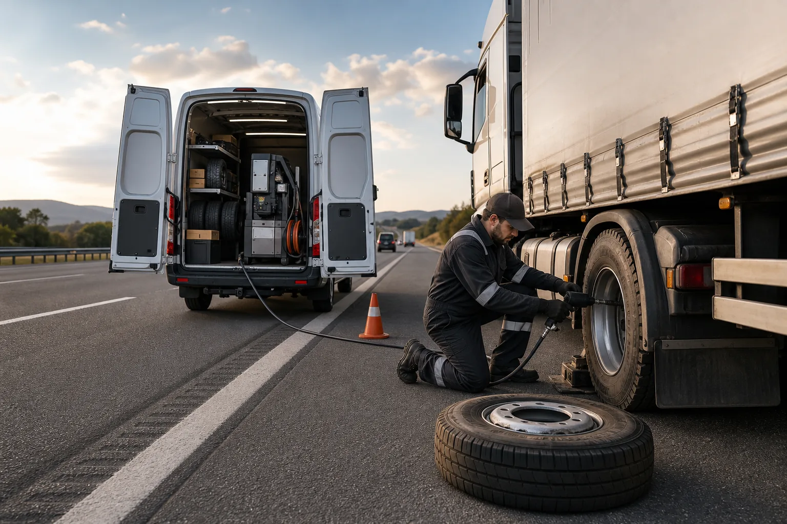 The Tire Specialist: visual reference for 1. The Tire Specialist (Our Top Pick) , Mobile emergency tire service for commercial fleets