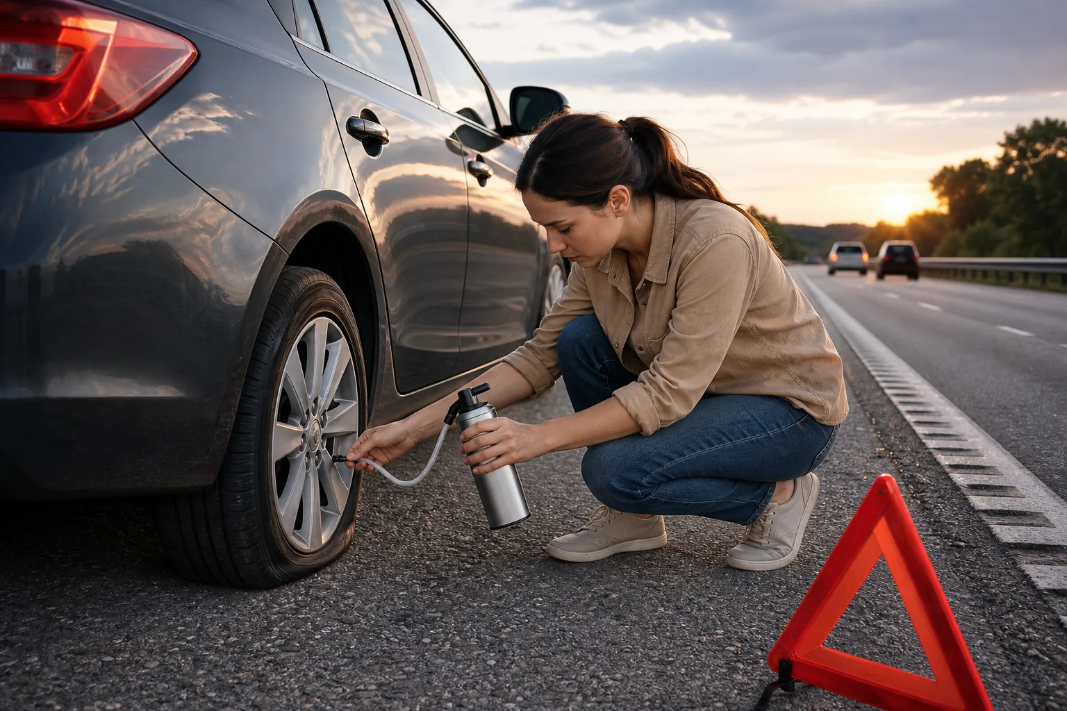 Fix‑a‑Flat Spray: visual reference for 2. Fix‑a‑Flat Spray , Quick temporary seal for emergency