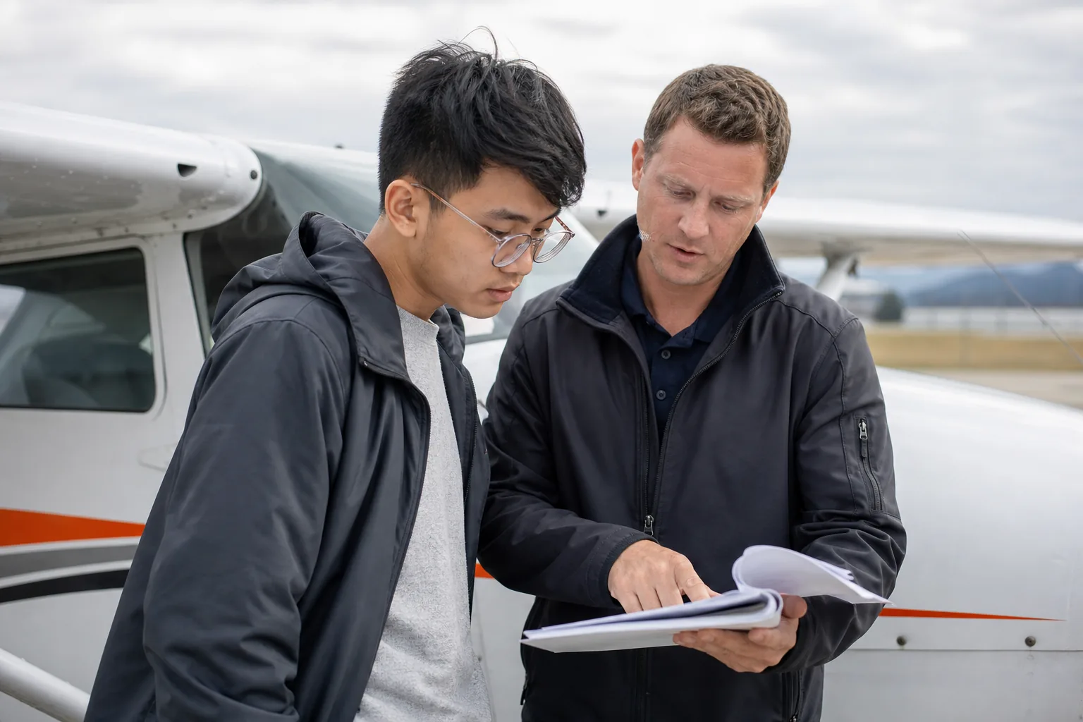 International student comparing U.S. flight school training plans