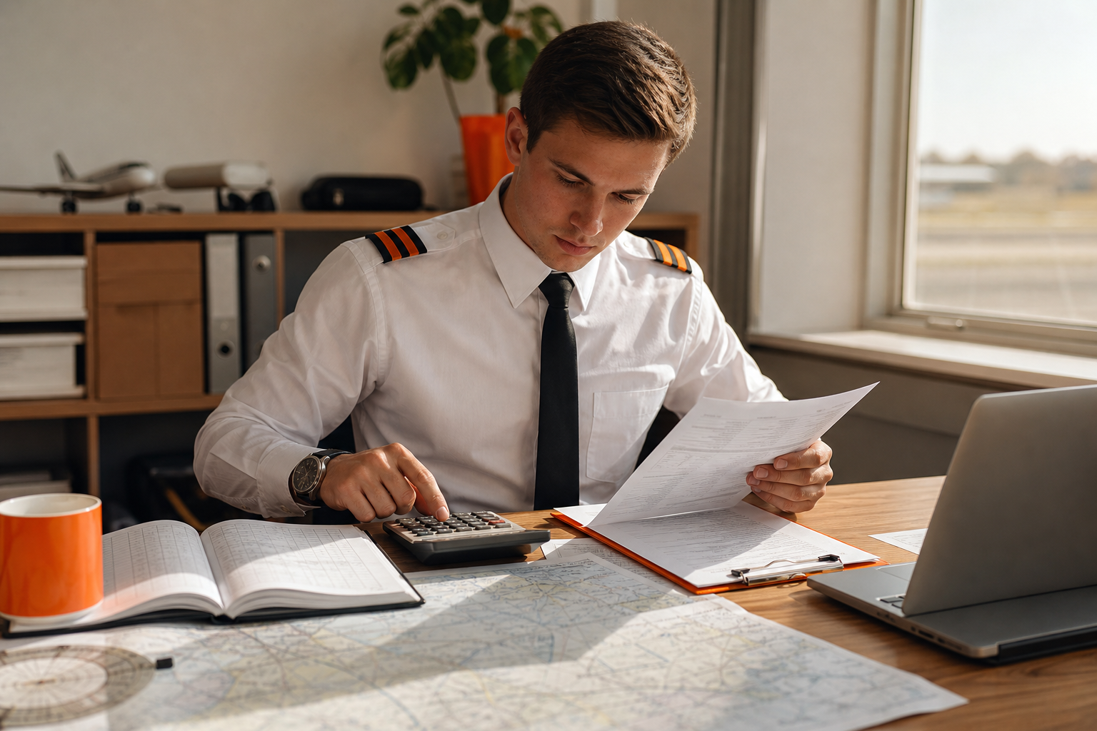 student pilot calculating total flight training costs before applying for a flight training loan