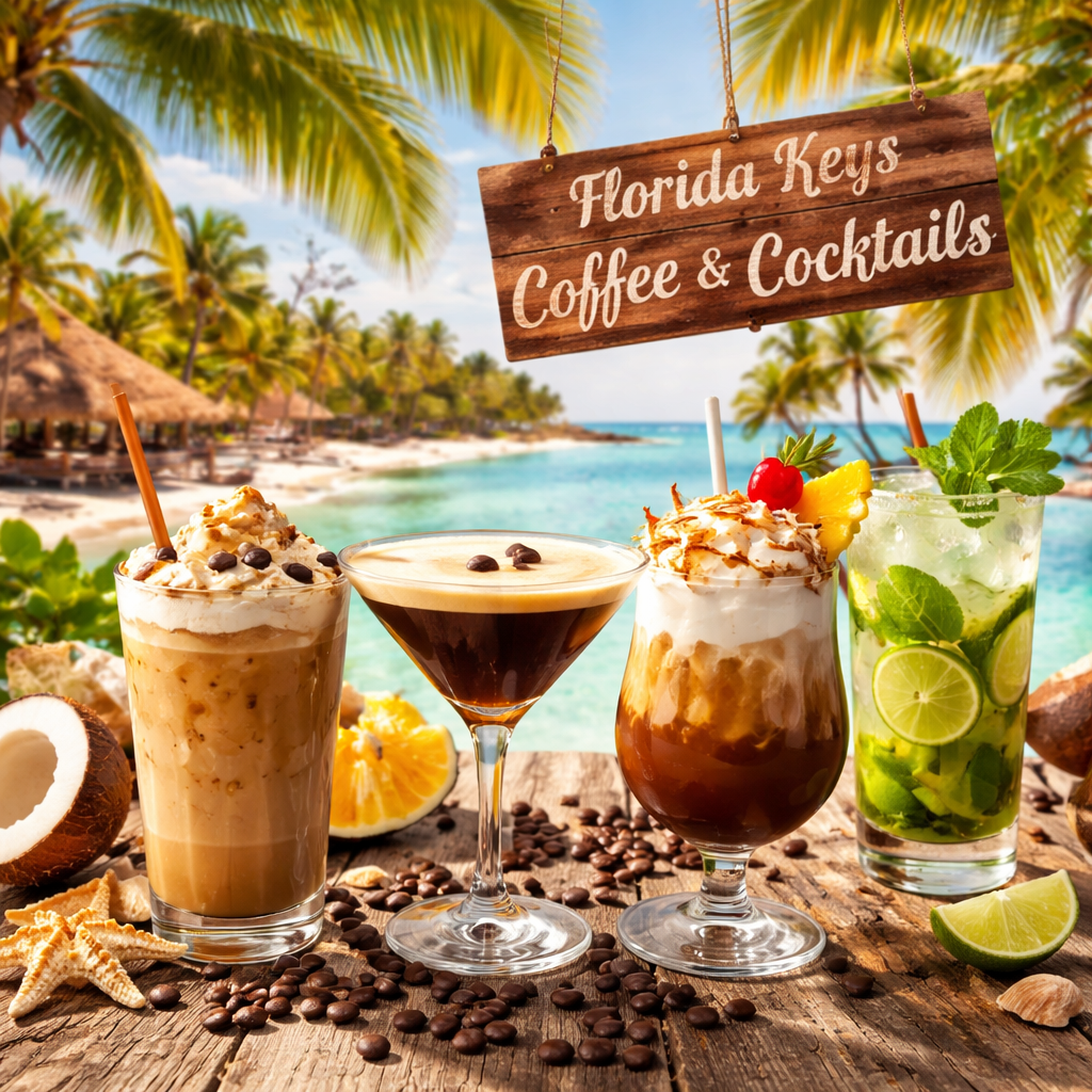 A photorealistic image related to florida-keys-coffee-cocktail-drinks. Alt: florida-keys-coffee-cocktail-drinks