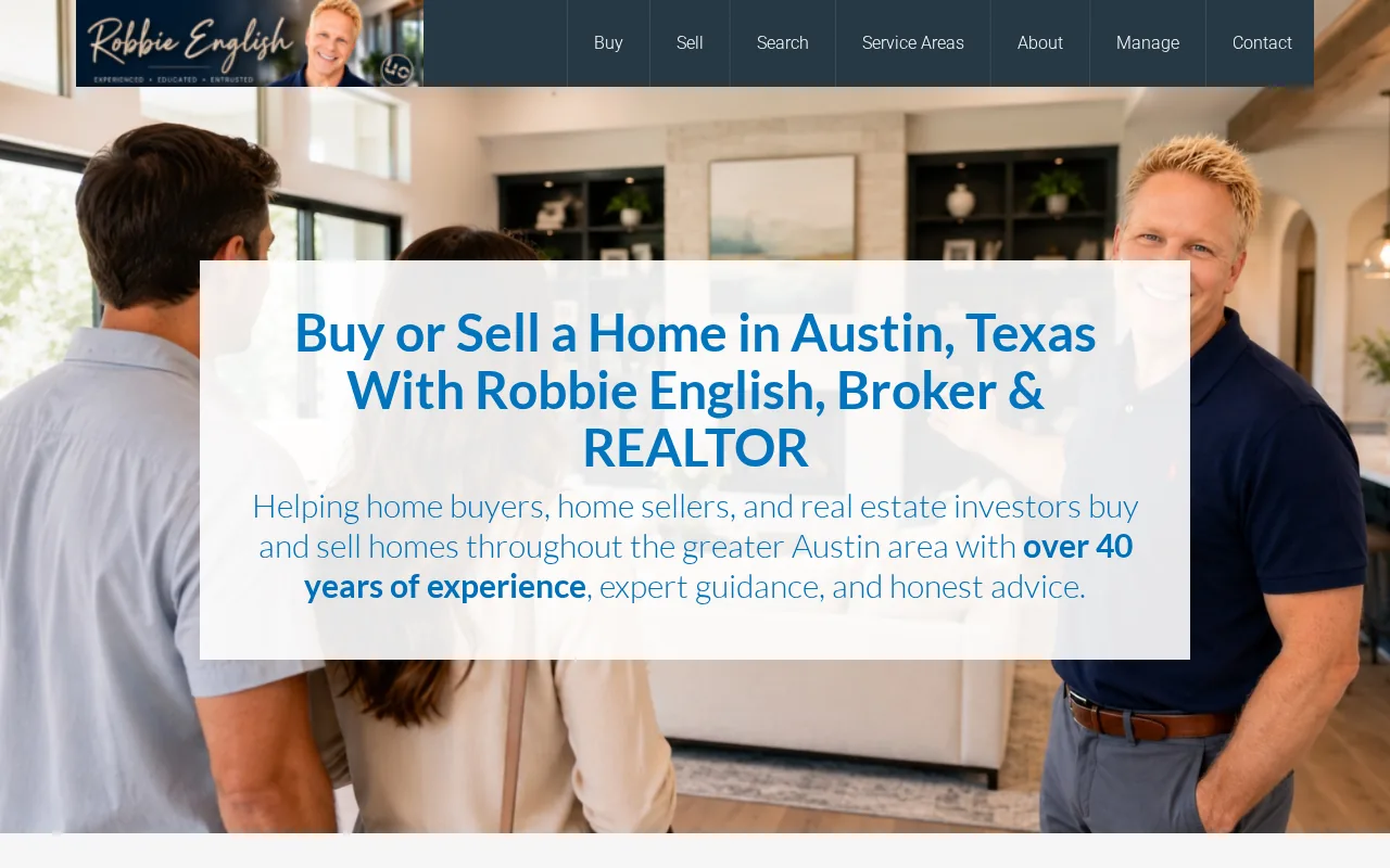 Robbie English: visual reference for 1. Robbie English, REALTOR, Broker, Our Top Pick
