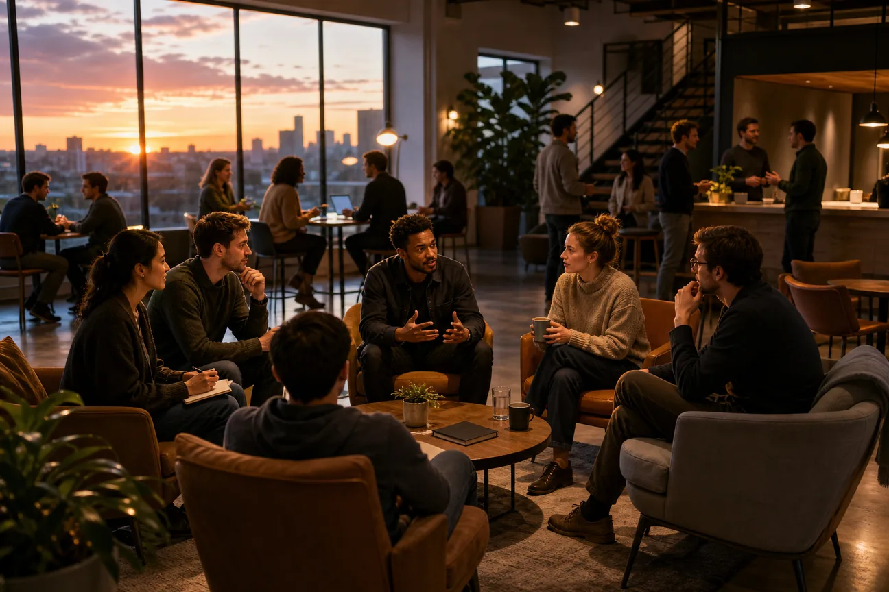 Cinematic photograph of Best Founder Community Options for SaaS Founders