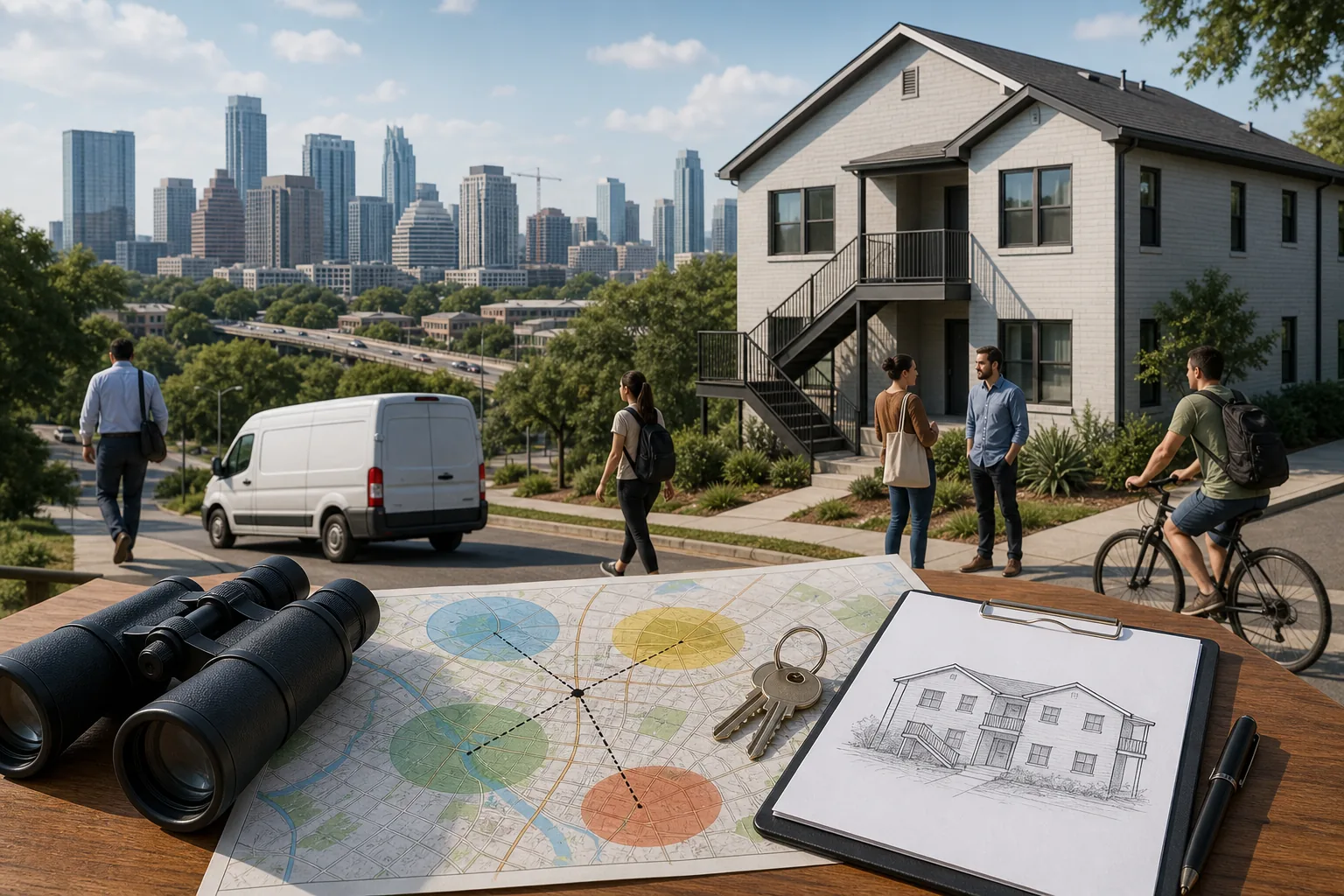 Illustration for North Austin Fourplexes