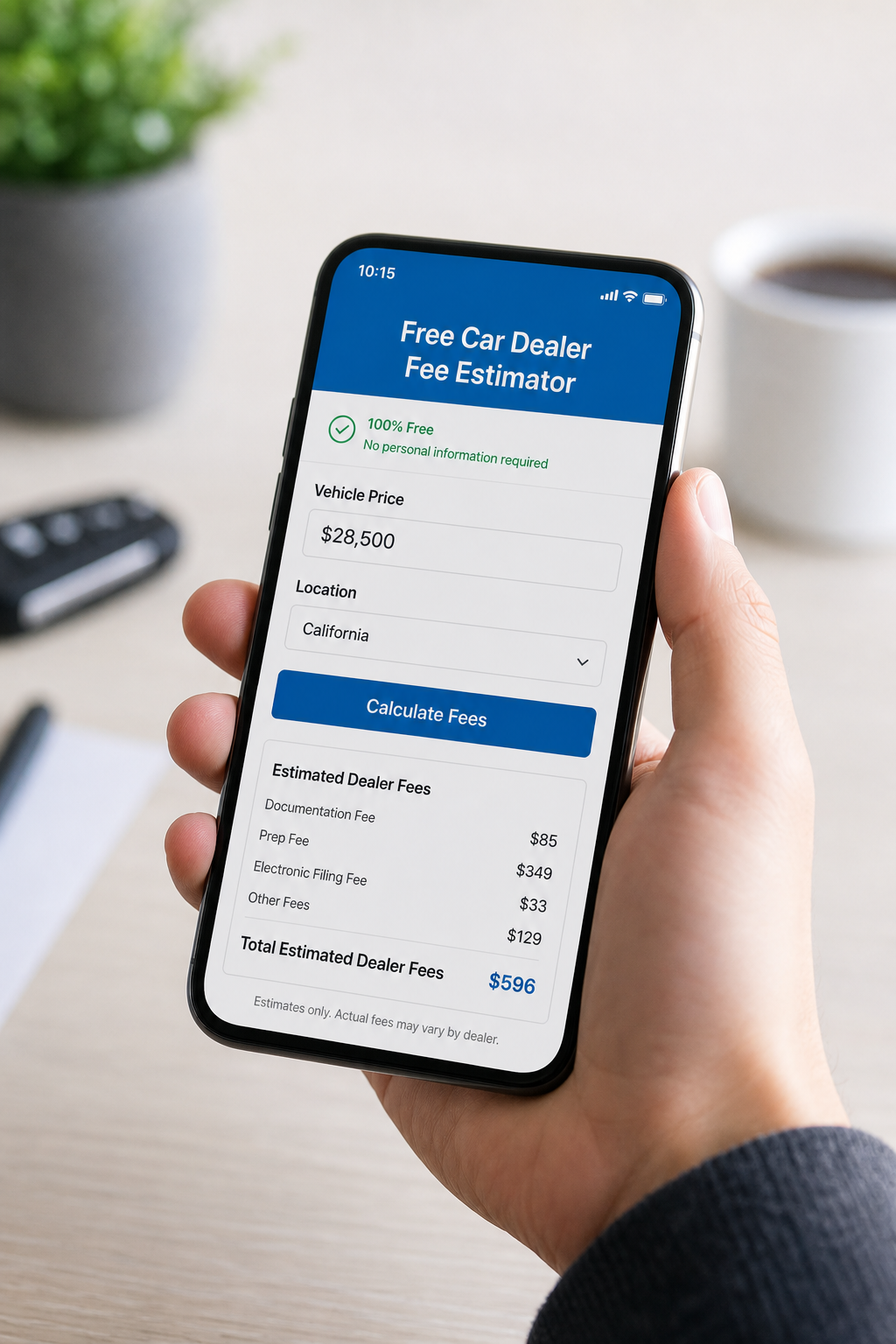 Best Free Car Dealer Fee Estimator Apps