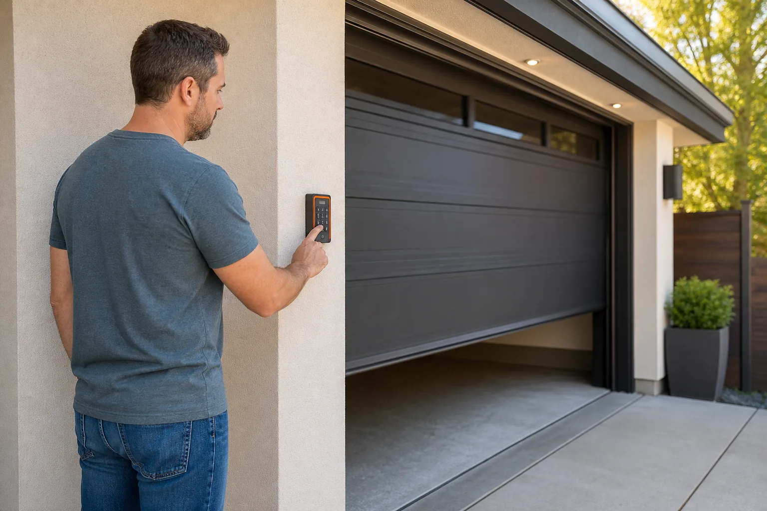 testing a garage door keypad code after installation