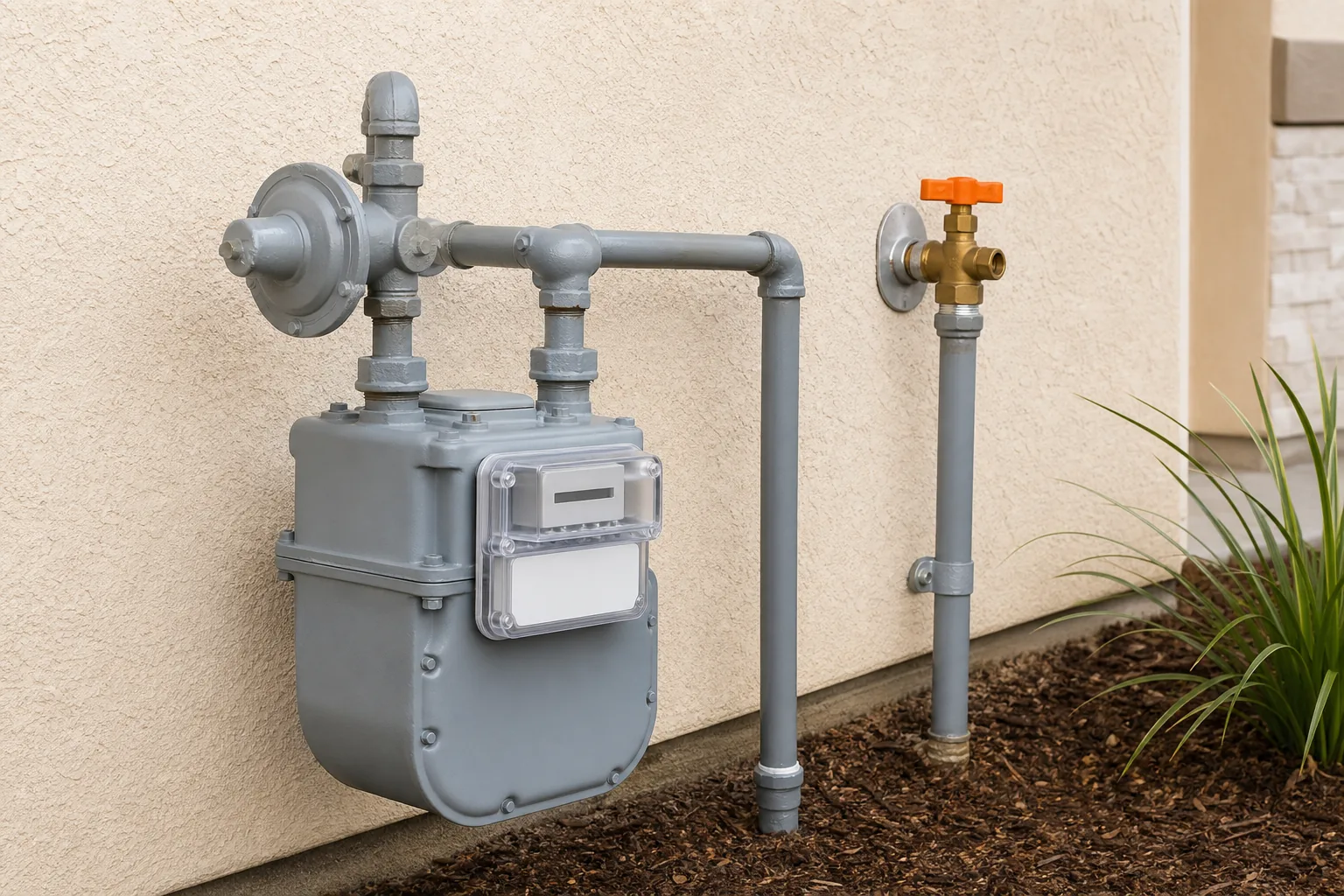 gas meter shutoff valve for safe gas line repair