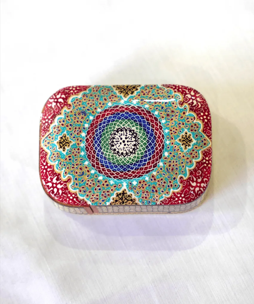Handmade Wooden Trinket Box: visual reference for 7. Handmade Wooden Trinket Box – Rangin (Passori Collection)