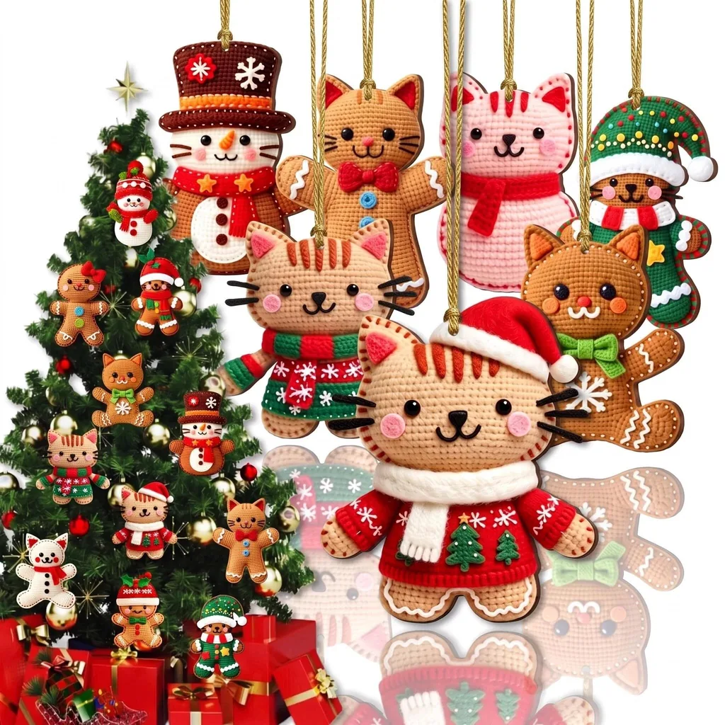 Product photo of AdornJoy Colorful Gingerbread Cat