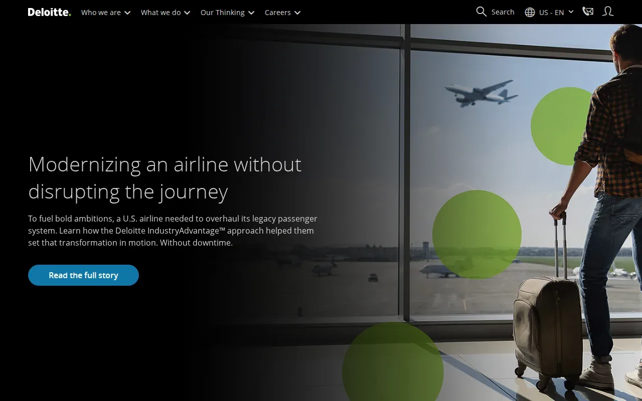 Screenshot of the Deloitte website