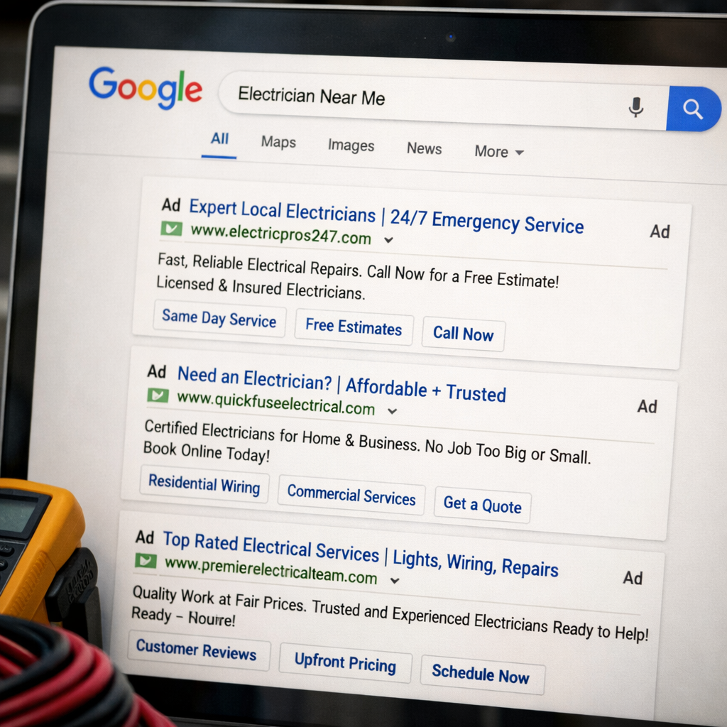 Best Google Ads Ad Copy Examples for Electricians 2026